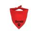 Personalized dogs bandana adjustable dogs triangle neckerchief desired name embroidered name of the dog cotton dogs bandana headscarf dog hollow triangular scarf (s red) s red
