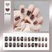 24Pcs/Set Press On Nails Ins French Gradient Dark Butterfly Diamonds False Nails Acrylic Fake Nails Full Cover Nails Tips Artificial Finger Manicure Press on nails for Women and Girls - Buy Online on GoSupps.com
