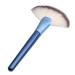 Large Fan Makeup Brush Blending Highlighter Face Contour Powder Brush Blue