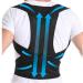 S-5XL Plus Size Full Back Support Posture Corrector Back Brace Shoulder Straightener Scoliosis Hunchback Correction Belt Women Men Student Teenagers (Color : Black Size : Small) Small Black