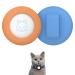 Simplethings 2022 Airtag cat necklace holder small cat neck band holder compatible with Apple Airtag 2 piece of waterproof protective cover for pet collapse within 1cm orange & sky blue