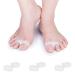 PEDIMEND Gel Toe Spacer with Double Loop (3PAIR - 6PCS) | Provide Relief from Bunion & Overlapping Toes | Unisex | Foot Care White One Size