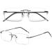 Ultra-Lightweight Rimless Reading Glasses for Men Progressive Multifocus Readers Anti Blue Light Glasses(Grandeur:1.5x) - Buy Online on GoSupps.com