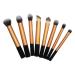 8-Piece Gold Aluminum Makeup Brush Set | Complete Blush & Foundation Brushes | Premium Beauty Tools for Flawless Application - International Shipping - Buy Online on GoSupps.com