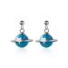 S925 Ongle Champignon Blanc Femme Style Art Cor en Mode Mignon Plan te Bleue Ciel toil Douxune Paire LJBLEUSK