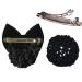 Buy Women Girls Bow Satin Hair Clip - Black | 1pc | Stylish & Elegant Hair Accessory | International Shipping Available - Buy Online on GoSupps.com