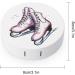 Cartoon Ice Skating Skates Round Case For Contact Lens Kit Storage Box with Mirror Printed - Buy Online on GoSupps.com
