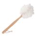 RASDDER Bath Brush Long Handle for Shower, Loofah on a Stick, Soft Mesh Loofah for Skin Exfoliating, Shower Brush for Men and Women White