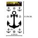 ONCEX 3 Sheets Black Anchor Temporary Tattoos - Realistic Pirate Sailor 3D Tattoo Design for Men and Women - Buy Online on GoSupps.com