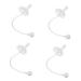 Mikinona 4 pieces of water exit water bottles Straw Silicone Straw For Baby bottle Milk bottle Straw Straw Straw Sucker Long -lived baby bottles straw bottle