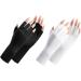 Uv Glove for Gel Manicures Breathable Uv Protection Gloves UPF50+ Fingerless Manicure Gloves for Nail Art Supplies White Black - Buy Online on GoSupps.com