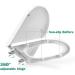 Square Toilet Seat Elongated Toilet Seat with Soft Close Simple Top Fixing Quick Release UF Oblong Toilet Seat Adjustable Hinges 04B Little Surprise 04C - Buy Online on GoSupps.com