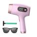 Appareil d' pilation avec 999 flashs for une pilation permanente et indolore professionnel comprend tondeuse de retouche compacte gratuite Doublez le confort(Pink)