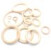 50 Natural 12mm Wooden Teething Rings for Babies | Eco-Friendly Tinker Toys & Macrame Crafts - Buy Online on GoSupps.com