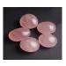 Natural Rose Quartz Carved Palm Stone Polished Irregular Shaped Sphere Crystal Quartz Gemstone Reiki Balancing Decoration Stone Collection