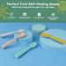 Vicloon Silicone Baby Feeding Training Spoon Set - 4pcs Self-Feeding Weaning Spoons for Kids, Toddlers, Children, Infants - Grey/Green/Pink/Yellow - Buy Online on GoSupps.com