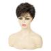 Short Brown Pixie Wig for White Women - Synthetic Layered Cosplay Hair in Brown mixed Blonde - Buy Online on GoSupps.com