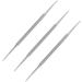 Nail Cleaner Tool 3Pcs Stainless Steel Double Sided Nail Cleaner Pedicure Nail Files Nail Pusher Spoon Cuticle Peeler Scraper Professional Pedicure Tools Nail Sets - Buy Online on GoSupps.com