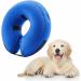 zukent Inflatable Pet Protection Cover Recovery Collar Pet Collar Cone Soft Adjustable Comfy Quick Release Dog Donut Collar Washable Protective Collar for Dogs Cats to Stop Licking Wounds(L)