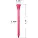 MYKUJA Bamboo Golf Tees - Professional Tees - Pack of 100 - 3-1/4 & 2-1/8 - Multiple Colors - 83mm Pink - Buy Online on GoSupps.com