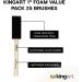 KINGART 1 Foam Brush Value Pack - Set of 25 Black - High-Quality Craft Foam Brushes - Buy Online on GoSupps.com