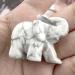 Ouubuuy Howlite Crystal Elephant Ornament 1.5 inch - Healing Gemstone Statue - Buy Online on GoSupps.com