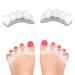 Toe spreader hallux valgus silicone 4x - toe separator - correction for all toes - soft - bandage footsteps spreader ladies and gentlemen