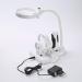 Magnifier Handheld and Desktop Magnifing Multi Functional 2X 5X 16X LED Lighted Folding Design with 6 Adjustable LED Lights for Reading Hobbies Crafts Workbench Diamond Art