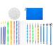 yomoe Mandala Template Painting Combo Set 27-Piece Stippling Tool Soft Pottery Painting Pen