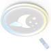 Anten Moonpie I 24W LED ceiling lamp children's room I ceiling lamp with remote control i white i 4.5 cm flat i 30cm i dimmable and color temperature continuously adjustable 3000-6500K