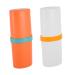 Frcolor 2 piece of toothbrush cup portable toothbrush carrier toothbrush case travel cup organizer toothbrush holder toothpaste holder school supplies raccaster holder orange 20x8.4x6.4cm