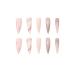 Justotry 24-Piece Rose Gold Marble Stiletto Press-On Nails | Almond Art Nails for Women - Stylish & Easy Stick-On Fingernails - Buy Online on GoSupps.com