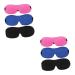 minkissy 6 Pi ces 3D Masque De Sommeil Cache-Yeux En Soie Pour Dormir Voyage Cache-Yeux Ombre De Couchage Masque Pour Les Yeux Band s Masque Pour Les Yeux Noir Fard Paupi res Bandeaux En