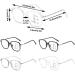 Fashion Multifocus Large Square Frame Reading Glasses - Blue Light Blocking Anti Glare Unisex - 1.0x Gold - Buy Online on GoSupps.com