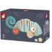 Janod Pulling Chameleon Tropik - Eco-Friendly Wood Learning Toy for Kids - Quiet Wheels FSC Certified - Perfect for Ages 1+ - J08264 - Buy Online on GoSupps.com