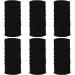 6pcs Black Magic Headband Face Mask Head Wrap Bandana | UV Resistant Neck Gaiter for Outdoor Sports and Workout - Buy Online on GoSupps.com
