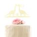 Dinosaurs Wedding Cake Topper Funny Dinosaurs Kissing Mr & Mrs Cake Decors Bride and Groom Wedding Party Decorations Gold Glitter