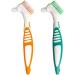 Denture Brush Toothbrush - 2Pcs Multi-Tufted Bristles for Deep Cleaning and Freshness (Random Color) - Buy Online on GoSupps.com