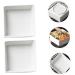 ABOOFAN 2pcs Sauce Dish Dishes Porcelain Saucer Dish Snack Plate Square Seasoning Dish Mini Porcelain Bowls Small Snack Dish Food Seasoning Dish White Ceramics Condiment Platter - Buy Online on GoSupps.com