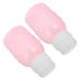FRCOLOR 2Pcs 250Ml Nail Polish Remover Bottles Round Pressure Pump Dispensers Leakproof Makeup Remover Dispenser Bottles