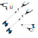Grabber Reacher Tool, Reacher Grabber, Grabber Tool for Elderly, 32" Foldable Litter Picker, Garden Grabber, Arm Extension, Lightweight Mobility Aid, Extender Gripper Tool (2 Pack with Magnetic)