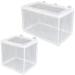 2 Pack Fish Breeding Box, 2 Pcs Fish Tank Breeder Net, Aquarium Separation Net Nylon Incubator Mesh, Fry Hatchery Incubator Mesh with 8 Suction Cup for Newborn Small Fish (Small Size, Big Size)