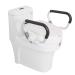 10cm Raised Toilet Seat with Removable Padded Armrests - White Anatomic Design with Fixing System - Buy Online on GoSupps.com
