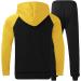 Buy Hanxiulin Men's Jogging Suit - Cotton Training Suit Sweatshirt & Pants - Yellow 3XL - International Shipping Available - Buy Online on GoSupps.com