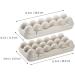 KICHOUSE 2pcs Fridge Pizza Storage Container Collapsible 24 Egg Holder for Refrigerator Organizer re-usable Khaki 30x15cm - Buy Online on GoSupps.com
