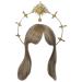 amangul Cosplay Angel Aureole Shape Headband Materials Festival Hair Hoop Christmas Shows Headpiece New Year Costume(Ts 56A Gold Material)