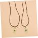 Abaodam 2 Pairs Four Leaf Necklace Greenery Decor Irish Bead Necklace Delicate Necklace Girl Lovers - Buy Online on GoSupps.com