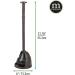 mDesign Bronze Toilet Plunger with Storage Holder Cover Set - Modern Design - Heavy Duty - Hyde Collection - Buy Online on GoSupps.com