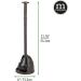 mDesign Hyde Collection Bronze Toilet Plunger Set with Compact Storage Holder - 2 Pack - Buy Online on GoSupps.com