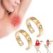 Asotagi Lymphatic Drainage Therapy Magnetic Rings - 2-Piece Open Finger Ring Set for Men & Women | Gold - Buy Online on GoSupps.com